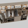 Modern Wardrobe Storage Cabinet With Hanging Clothes Folded Garments Shoes Bags And Drawers
