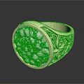 Luxurious Gold Ring With Sparkling Diamonds And Intricate Surface Design