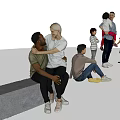 Group Of Diverse People Engaging In Various Activities In Open Space