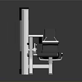 Modern Comfortable Chair With Metal Frame And Black Padded Seat
