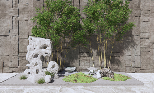 New Chinese landscape sketch 3d model