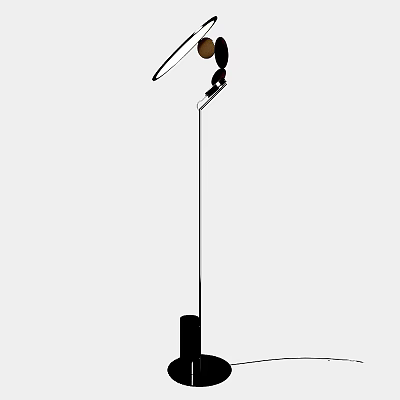 Modern Minimalist Floor Lamp With Sleek Metal Stand And Adjustable Light Shade 3d model