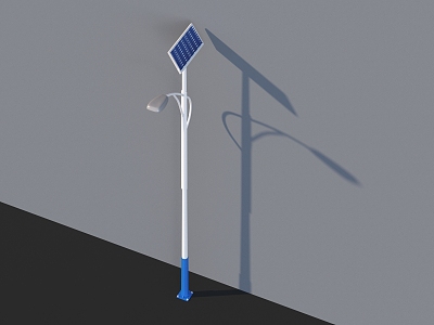 Modern solar powered street lamp 3d model