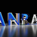 ANARA Letters Modern 3D Architectural Structure With Detailed Interior And Reflective Floor