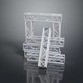 Iron frame large iron frame iron frame house factory industrial iron frame iron ladder rigid ladder work frame rigid scaffold 3d model
