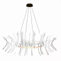Modern White Wave Shaped Pendant Light With Elegant Hanging Design And Warm Glow