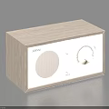 Compact Modern Wooden Stereo Speaker With Knob Control And Classic Design