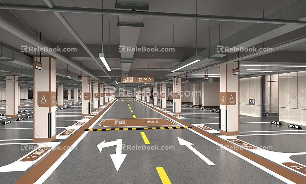 Basement Parking 3d model