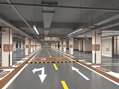 Basement Parking 3d model