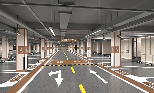 Basement Parking 3d model