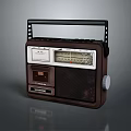 Vintage Brown Sharp Radio With Retro FM Tuner Cassette Player And Handle