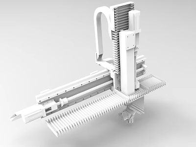 Advanced Industrial Machinery With Mechanical Arm Linear Guide Rail And Metal Frame For Automated Manufacturing 3d model