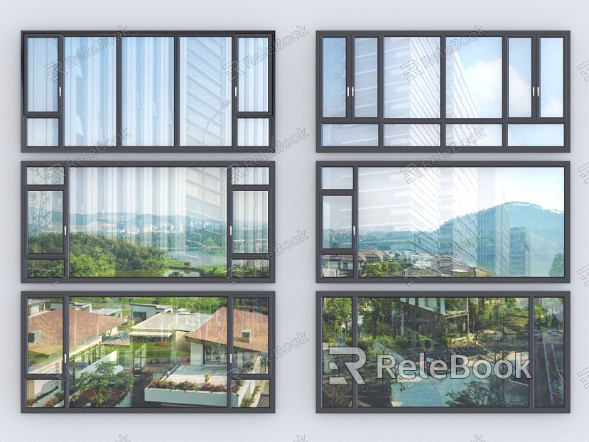 window glass window casement window sliding window aluminum alloy window broken bridge aluminum window bay window glass door floor-to-ceiling window model