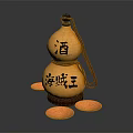 Chinese-style hip flask skin hip flask gourd hip flask 3d model