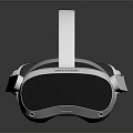 White Modern VR Headset With Comfortable Headband And Clear Lenses
