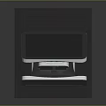 Modern Dual Screen Cash Register Terminal Device For Retail Use On Stand