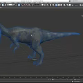 Double Crest Dragon Double Crowned Dragon Dinosaur Reptile Ancient Biology Meat-eating Dinosaur Jurassic Low Face Number Low Model Simple Model Game Movie and TV Level Super Realistic 3d model