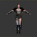 Female Warrior Character With Feathered Armor And Mythical Creature Inspired Gear