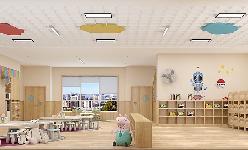 Modern Kindergarten Classroom 3d model