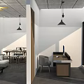 Modern Front Desk Reception Area With Glass Doors And Marble Wall Features