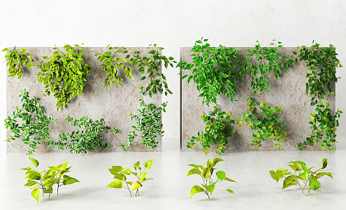 Modern Green Wall 3d model