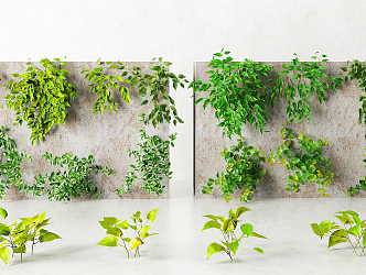 Modern Green Wall 3d model