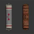 New Silver With Red Stripe And Old Rusty Brown Railway Oil Tanker Cars