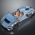 Silver Convertible Sports Car With Brown Leather Seats And Sleek Modern Design