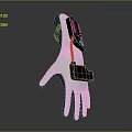 White Glove With Black Tech Attachment And Functional Sensor Design Features