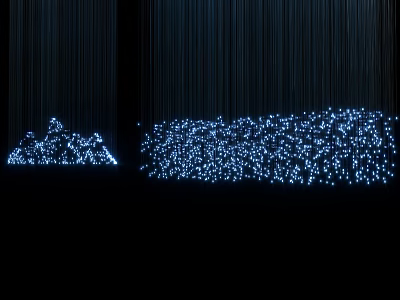 Modern Fiber Optic Chandelier With LED Lights For Contemporary Living Room Interior 3d model