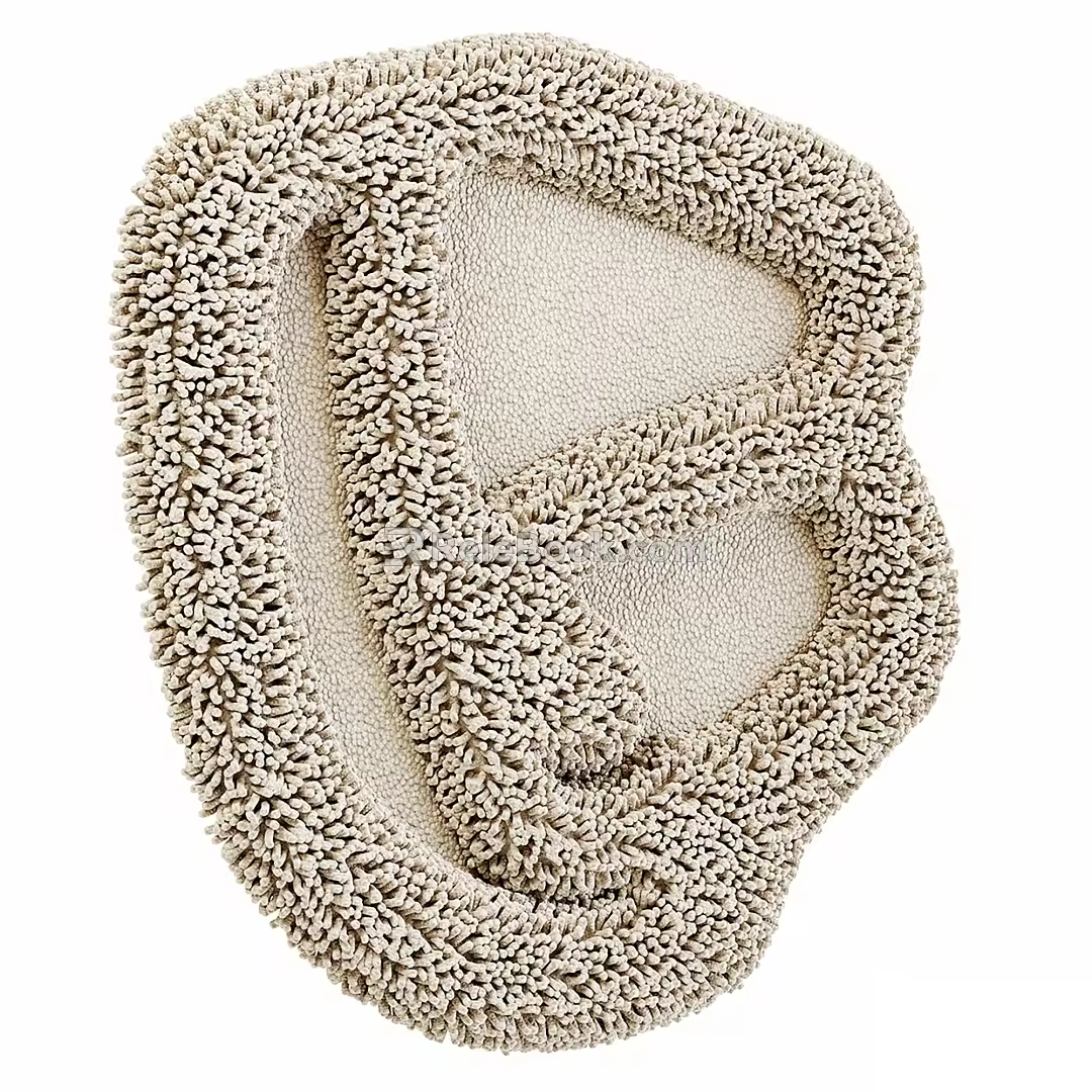 irregular carpet shaped carpet 3d model