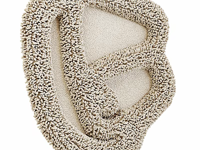 Unique Abstract Shaped Rug For Home Decor With Soft Texture 3d model