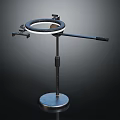 Adjustable Metal Furniture Support Stand With Circular Ring And Stable Base 3d model
