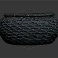 Handwoven Round Storage Basket With Lid For Household Use And Decorative