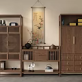 Chinese-style Antique Rack Storage Rack Decorative Rack Sideboard Decorative Cabinet 3d model