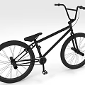 Black BMX Bicycle With High Handlebar And Compact Frame For Urban Riding