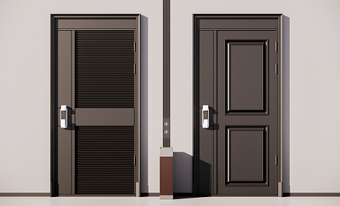 Modern security door 3d model