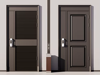 Modern security door 3d model