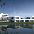School primary and secondary school teaching building university teaching building 3d model