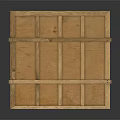 Practical Wooden Crate Storage Solution For Household Items With Stackable Slats Design 3d model