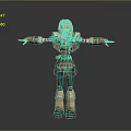 3D Cartoon Girl Character Model With Blonde Hair Red Top Arms Outstretched And Fur Boots