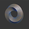 Golden Spiral Ring Shaped Daily Necessity With Metallic Texture For Home Use