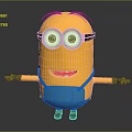 Popular Movie Character Minion With Yellow Body Blue Overalls Big Round Eyes Goggles Smiling And Outstretched Arms