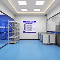 Law Enforcement Evidence Preservation Service Hall Interior With White Reception Desk And Glass Doors