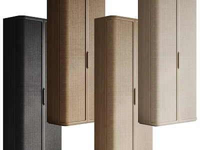 Modern Hanging Wardrobes With Dark And Light Brown Beige Finishes And Sleek Design 3d model