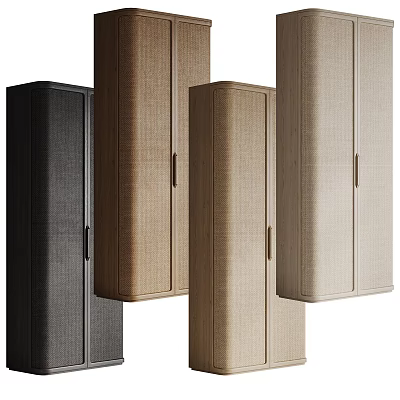Modern Hanging Wardrobes With Dark And Light Brown Beige Finishes And Sleek Design 3d model