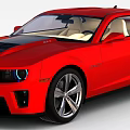 Technology Exhibition Hall Displaying Red Sports Car With Sleek Modern Design