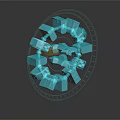 modern monitor screen sci-fi screen sci-fi monitor 3d model