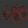 Two Modern Bicycles With Sleek Frames And Stylish Design Elements 3d model