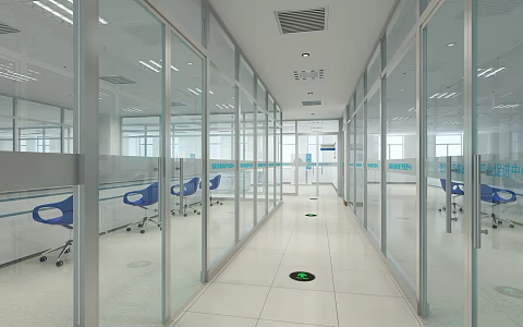Laboratory Corridor Modern Corridor 3d model